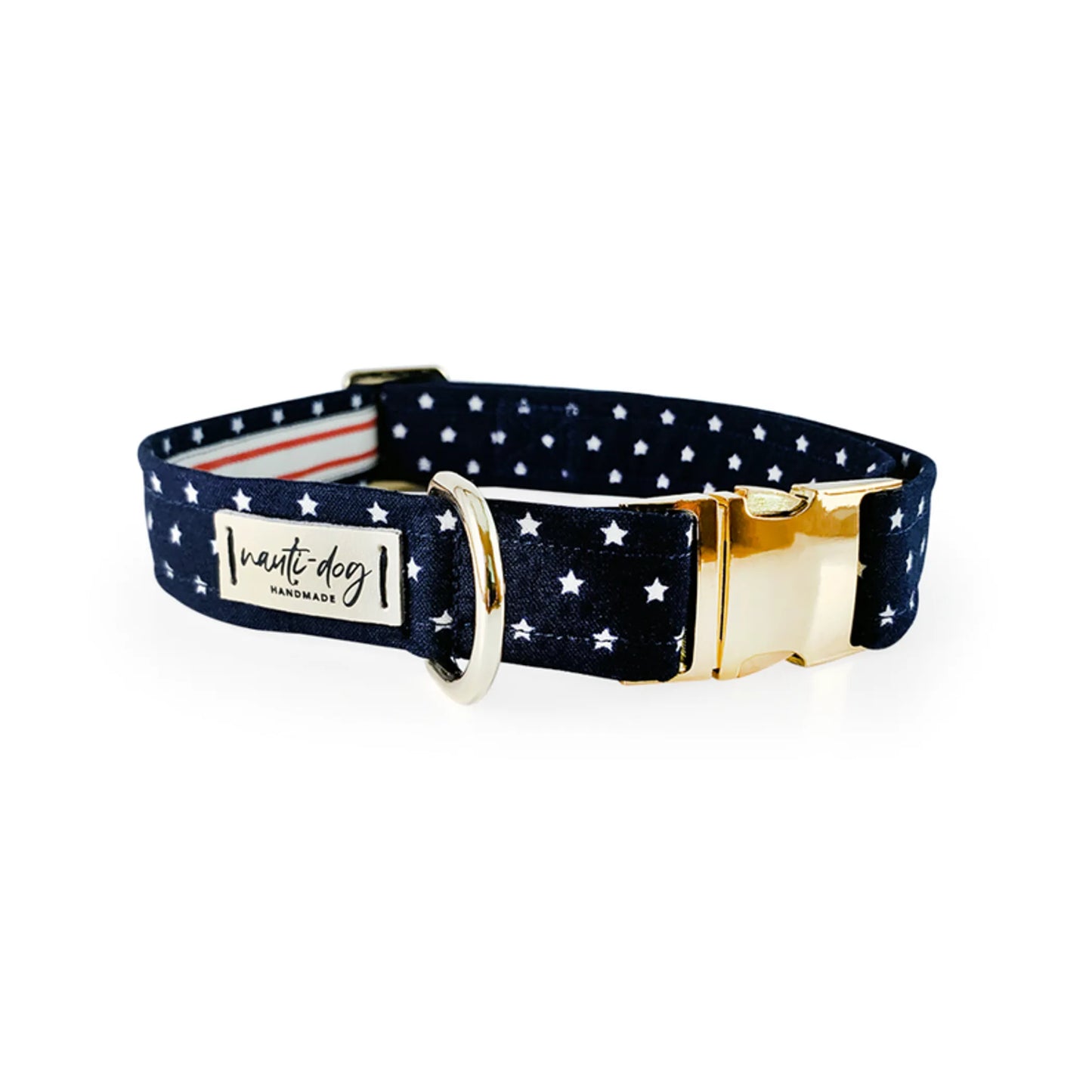 Independence Patriotic American Star Navy Buckle & Martingale Dog Collar - Pack Of: 1