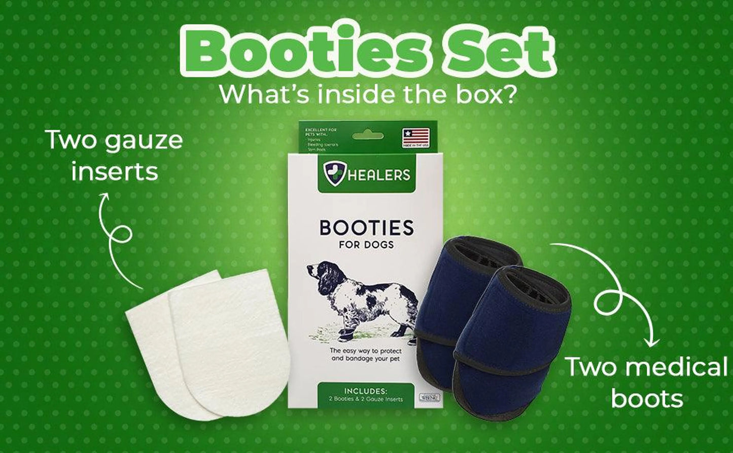 Healers Medical Dog Booties - One Pair - Extra Large