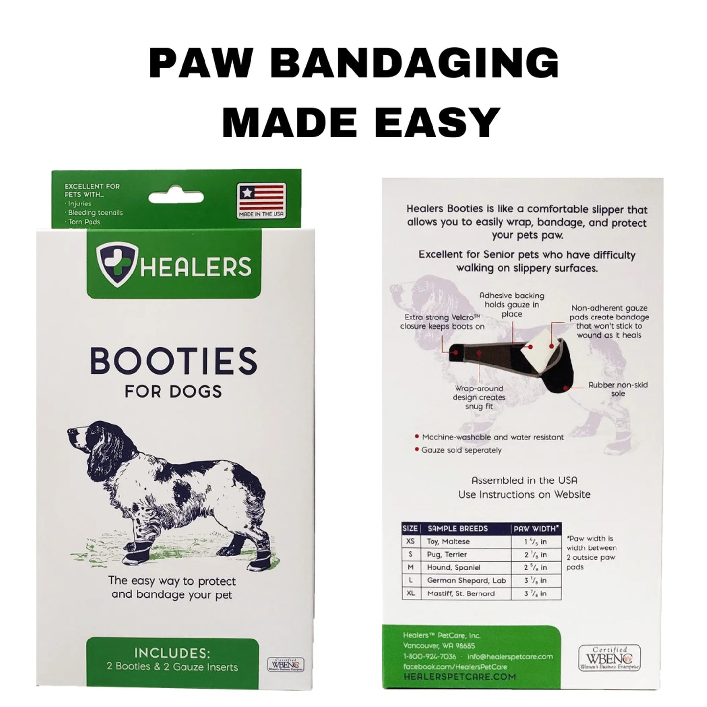 Healers Medical Dog Booties - One Pair - Extra Large