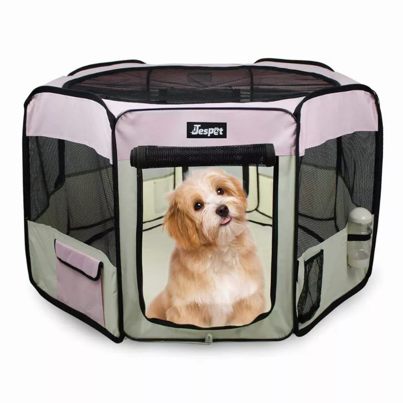 JESPET Pet Dog Playpens 36", 45" & 61" Portable Soft Dog Exercise Pen Kennel with Carry Bag for Puppy Cats Kittens Rabbits, Indoor/Outdoor Use - Luxvetco