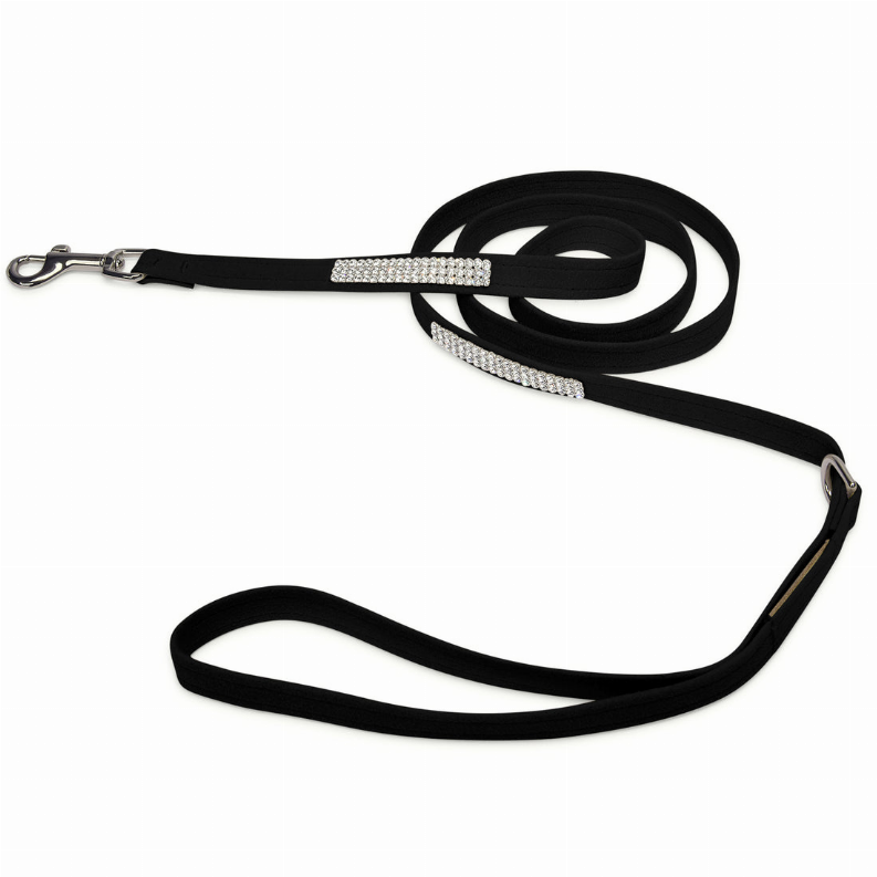 Susan Lanci Designs 3 Row Giltmore Crystals Leash - Luxvetco