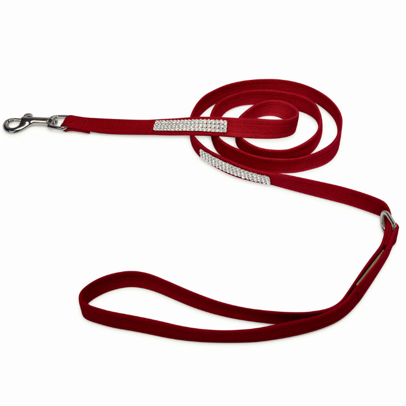 Susan Lanci Designs 3 Row Giltmore Crystals Leash - Luxvetco