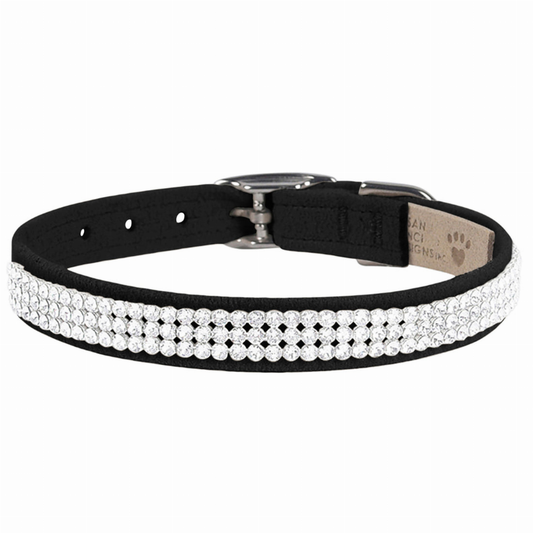 Susan Lanci Designs 3 Row Giltmore Crystals Collar - Luxvetco