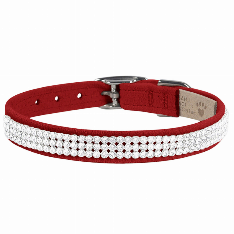 Susan Lanci Designs 3 Row Giltmore Crystals Collar - Luxvetco