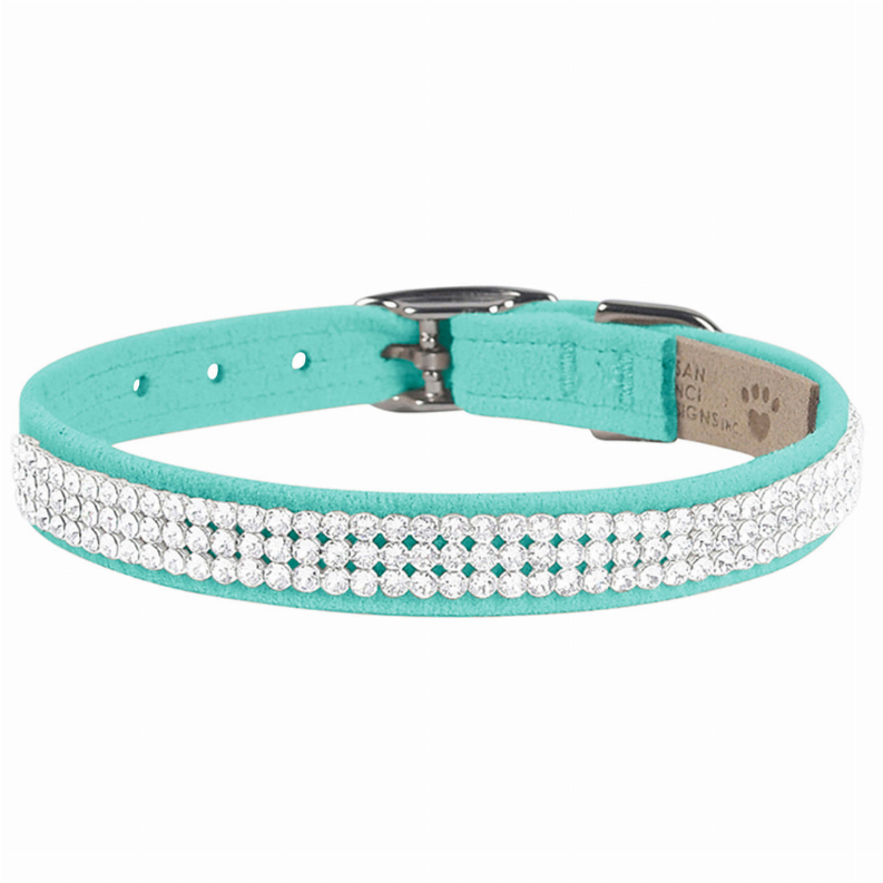 Susan Lanci Designs 3 Row Giltmore Crystals Collar - Luxvetco