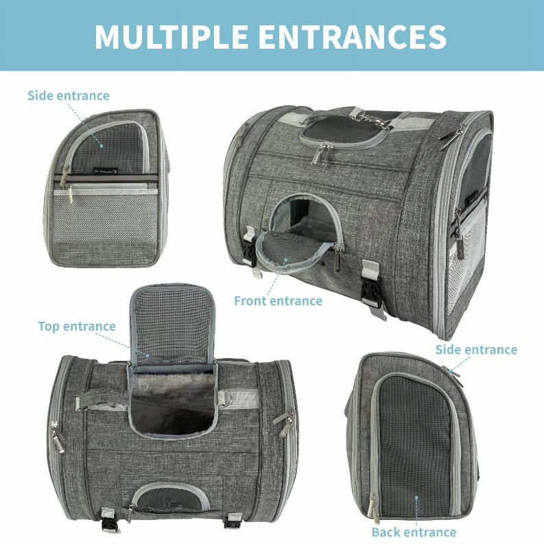 Mr. Peanut's Monterey Series Convertible Backpack Airline Capable Pet Carrier - Luxvetco