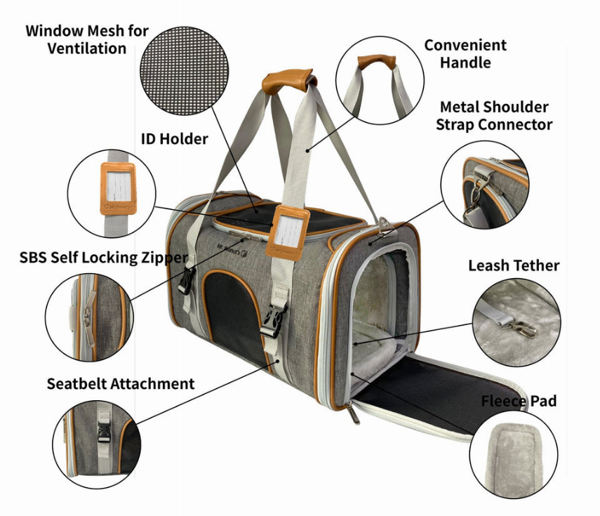 Mr. Peanut's Platinum Series Expandable Pet Carrier - Luxvetco