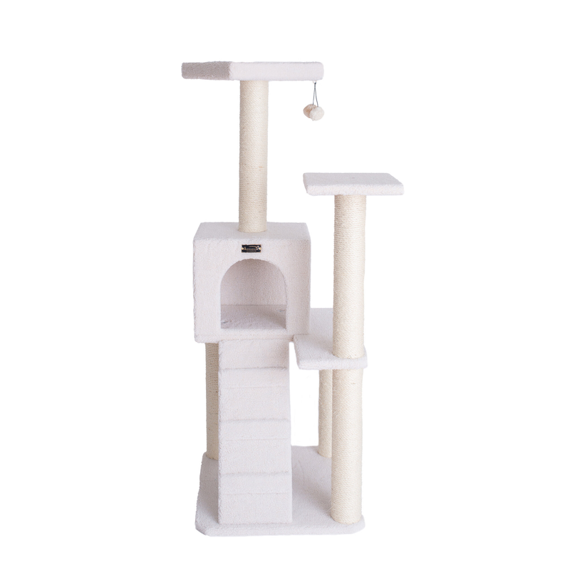 Armarkat Fleece Covered 53" High Cat tree, Real Wood B5301