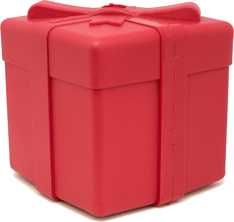 SP Gift Box Durable Rubber Chew Toy & Treat Dispenser - Luxvetco