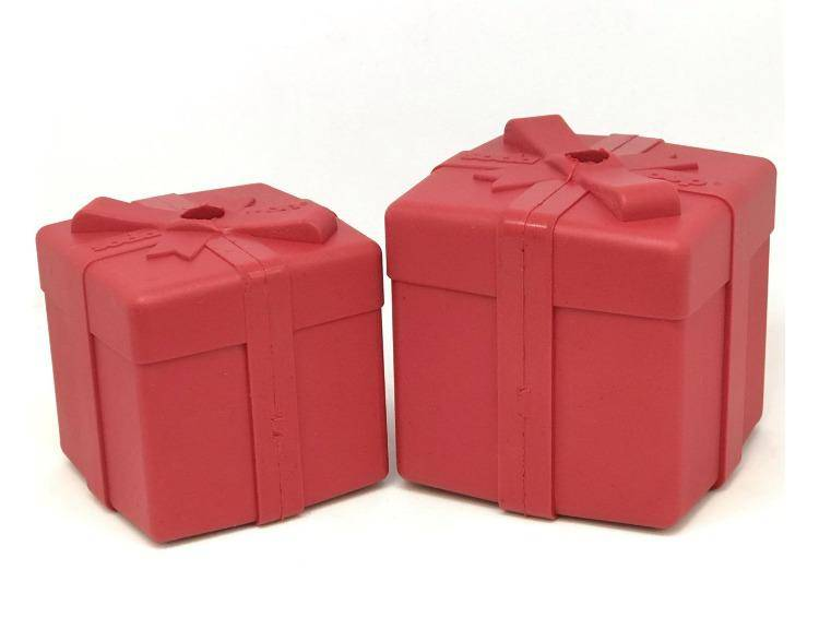 SP Gift Box Durable Rubber Chew Toy & Treat Dispenser - Luxvetco
