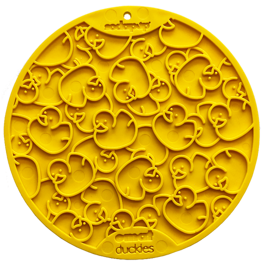 Duckies Design eMat Enrichment Lick Mat With Suction Cups - Luxvetco