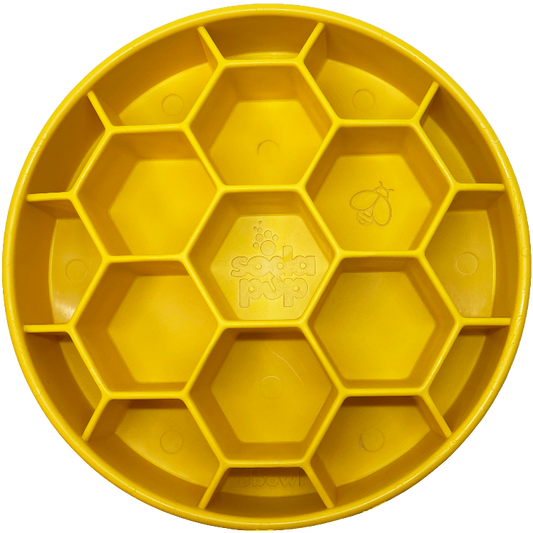 Honeycomb Design eBowl Enrichment Slow Feeder Bowl for Dogs - Luxvetco