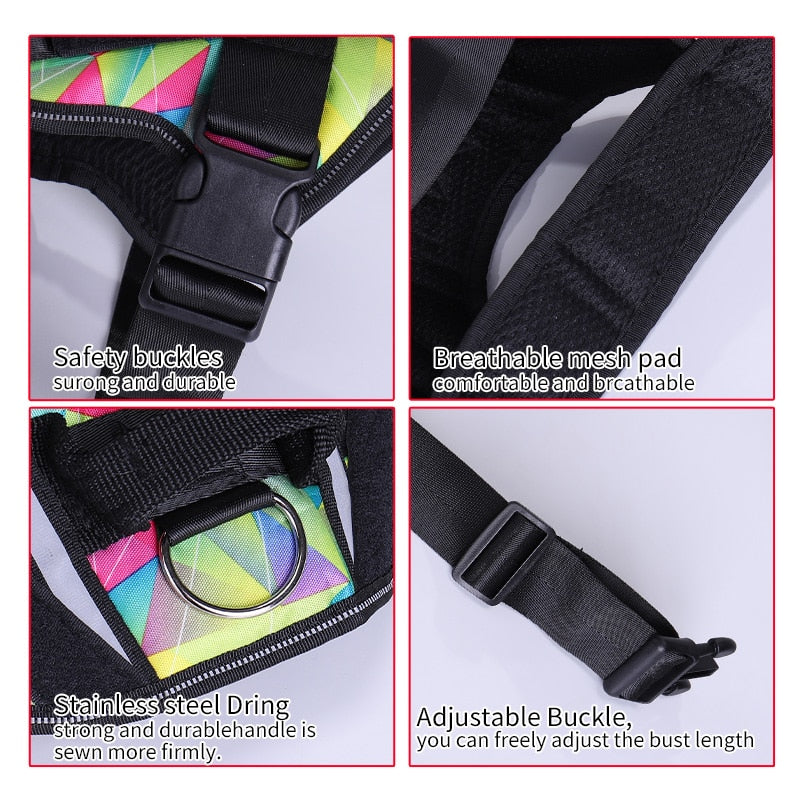 KOMMILIFE Adjustable Nylon Dog Harness Personalized - Luxvetco